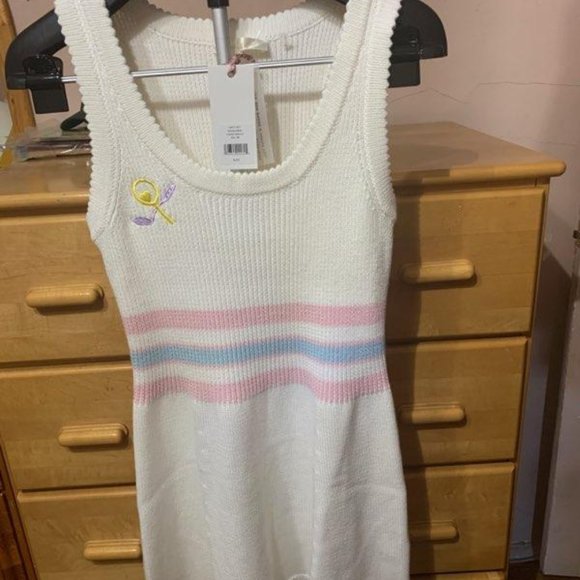 LoveShackFancy Indiana Embroidered Scallop-Trim Minidress - Picture 1 of 10